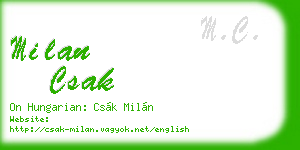 milan csak business card
